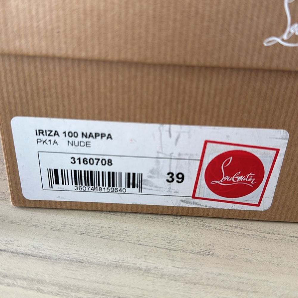 Iriza 100 Nappa Nude Christian Louboutin Paris size 39 - Picture 4 of 7